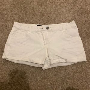 White Cotton Shorts